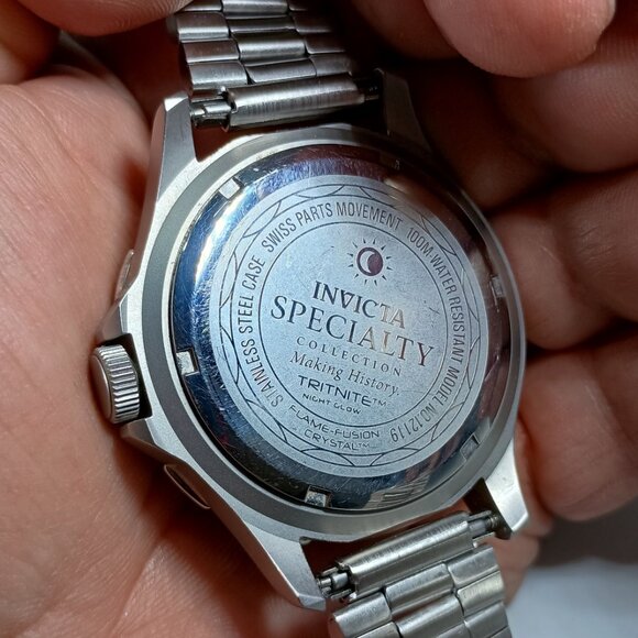 Invicta Specialty Yellow Men's Quartz Watch Model 12119 Swiss Made Working A+ - Picture 10 of 11